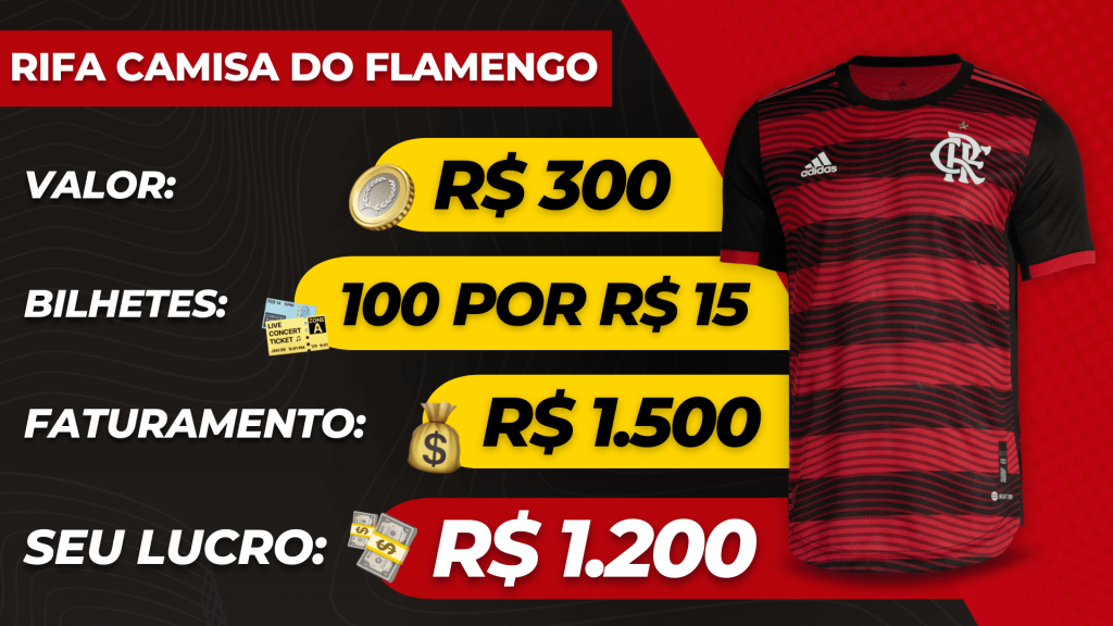 rifa de uma camisa oficial do flamengo